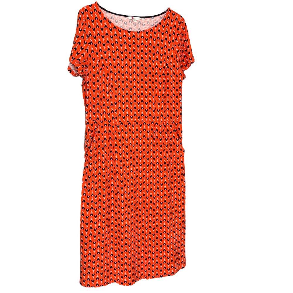 Boden Phoebe Tulip Jersey Cotton Knit Dress in Popsicle Tulip US 12L